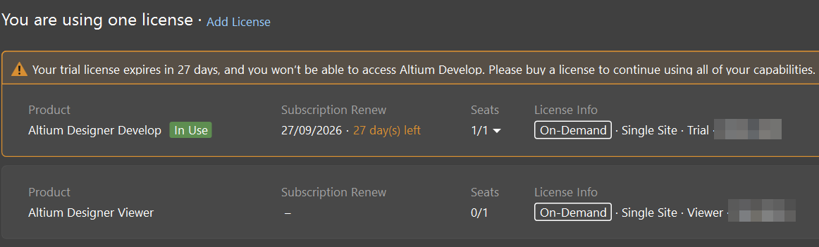 Free 30 day Develop License